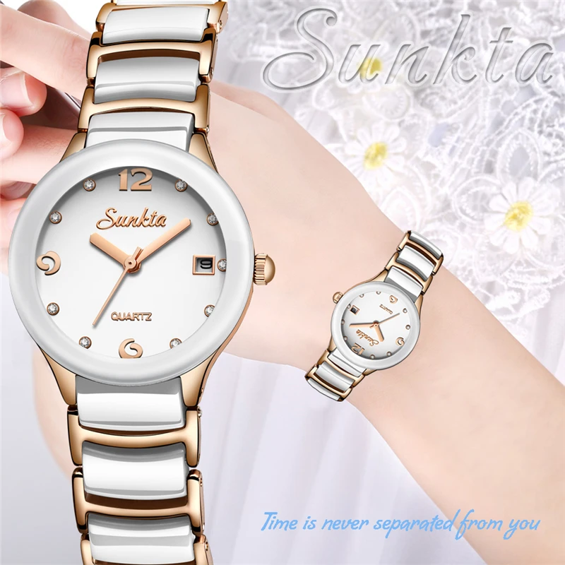 

New SUNKTA Women's Watch Top Luxury Brand Stainless Steel Women's Saterproof Watches Fashion Sports Ladies Dress Bracelet Watch