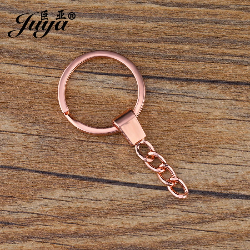 20 pcs/lot Key Ring Key Chain 6 Colors Plated 50mm Long Round Split  Keychain Keyrings Wholesale - AliExpress