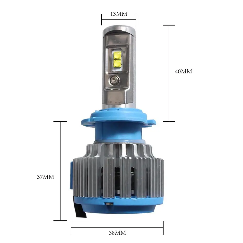 XIANGSHANG лампочка для передних фар H7 Led на заказ высокой мощности 7000лм Белый супер яркий налобный противотуманный фонарь преобразования