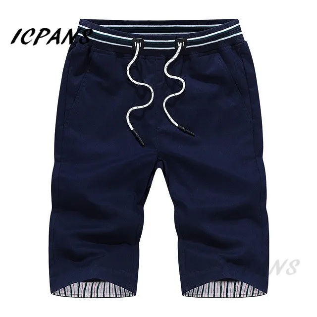 

ICPANS New Men's Shorts Summer Mens Beach Shorts Cotton Casual Male Elastic Waist Shorts homme Brand Clothing 4XL