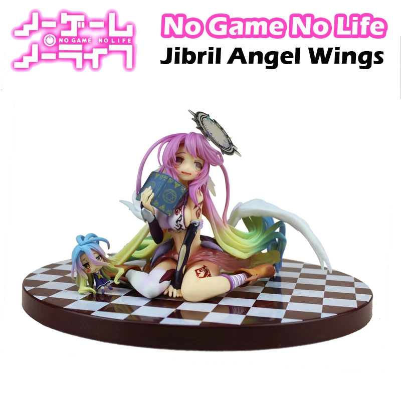 

Free Shipping 5" No Game No Life Anime Jibril Angel Wings 1/7 Scale Boxed 13cm PVC Action Figure Collection Model Doll Toys Gift