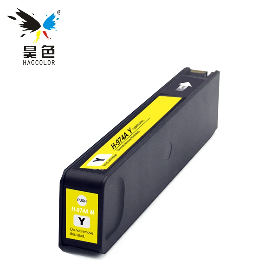 HAOCOLOR Yellow color Pigment Based remanufacture Ink Cartridge 974 974A HP974 HP974A for HP