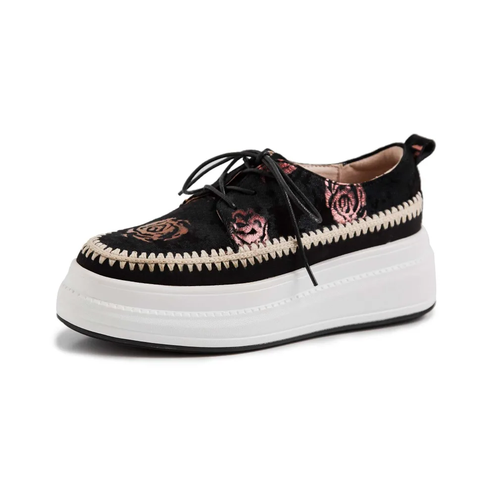Vulkanisierte Up Himmel Schuhe Runde Concise L22 Schafe Neue Leder Design gold 2019 Spitze Boden Stil Wasserdicht blau Blumen Freizeit lavendel fWzOYz6Bax