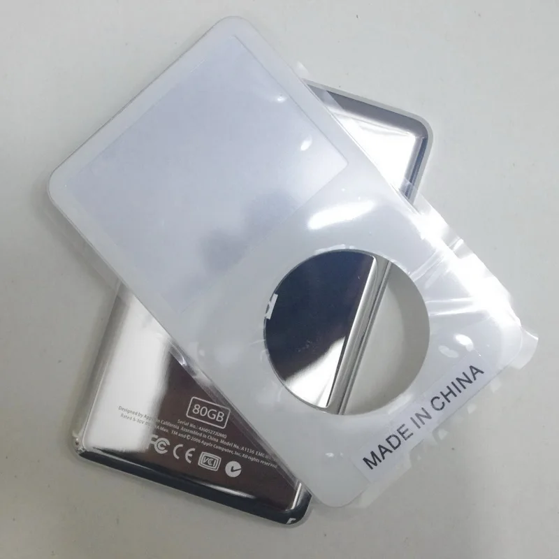 Для iPod video черный белый 30 Гб 60 ГБ 80 Гб задняя крышка+ передняя крышка чехол - Цвет: 80GB White Thick