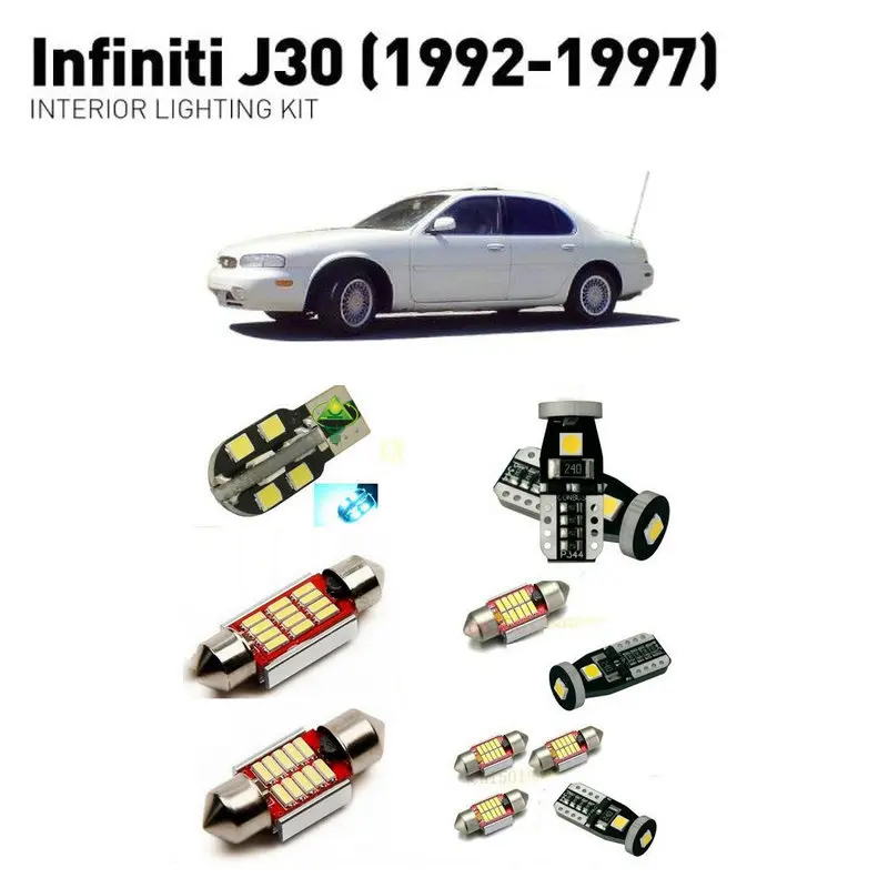 

Led interior lights For Infiniti j30 1992-1997 11pc Led Lights For Cars lighting kit automotive bulbs Canbus