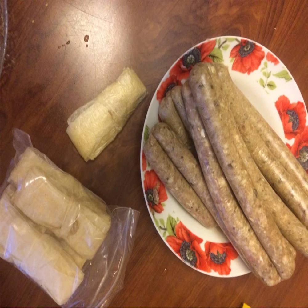 

Sausage Packaging Tools 1Pc Casings for Sausage 2.3 Meters Caliber 24mm Hot Dog Casing Salami Cooking Inedible Casings Kitchen