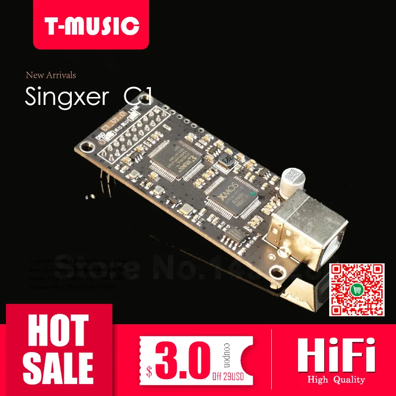Singxer C 1 XMOS XU208 USB карта/IPS выход для обновления ЦАП (стандартная версия/IPS