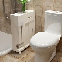 15%, ванная комната водонепроницаемый стеганый напольный стеллаж WPC доска Туалет боковой шкаф шкафчик нетоксичный без запаха с универсальным колесом
