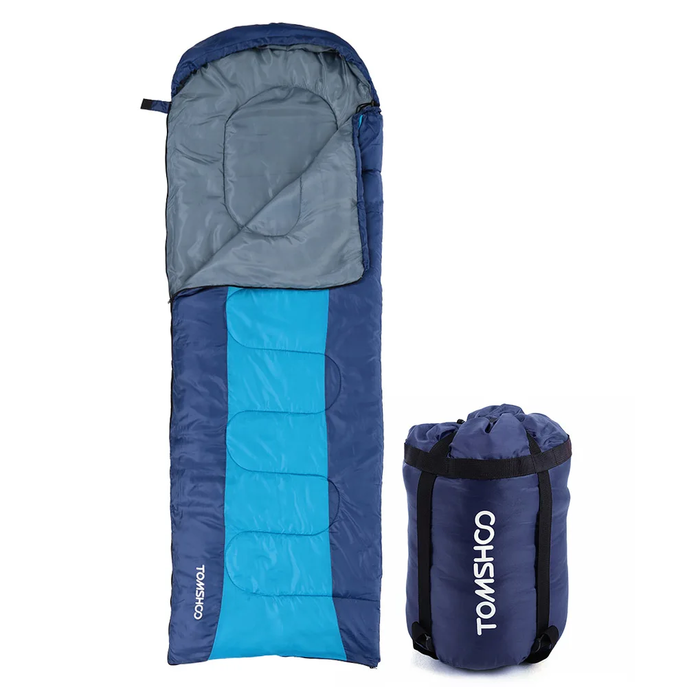 TOMSHOO (190 + 30) X75CM термальный взрослый открытый с капюшоном конверт спальный мешок