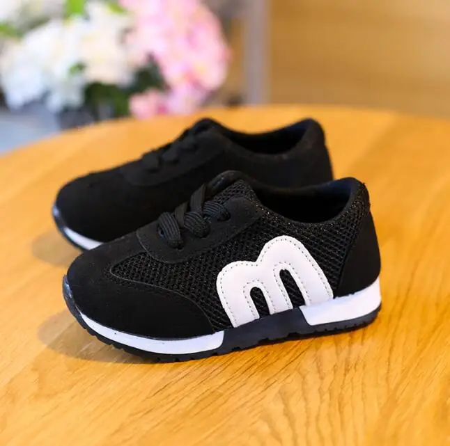 E CN kids tenis infantil кроссовки обувь для мальчиков и девочек zapatillas детская повседневная спортивная обувь детские сетчатые кроссовки для малышей - Цвет: Черный