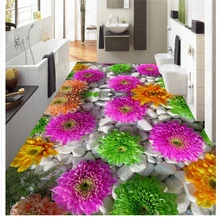 beibehang papel de parede Mediterranean beautiful flower pebble plant floor wallpaper for walls 3 d papier peint 3d flooring beibehang papel de parede Mediterranean beautiful flower pebble plant floor wallpaper for walls 3 d papier peint 3d flooring