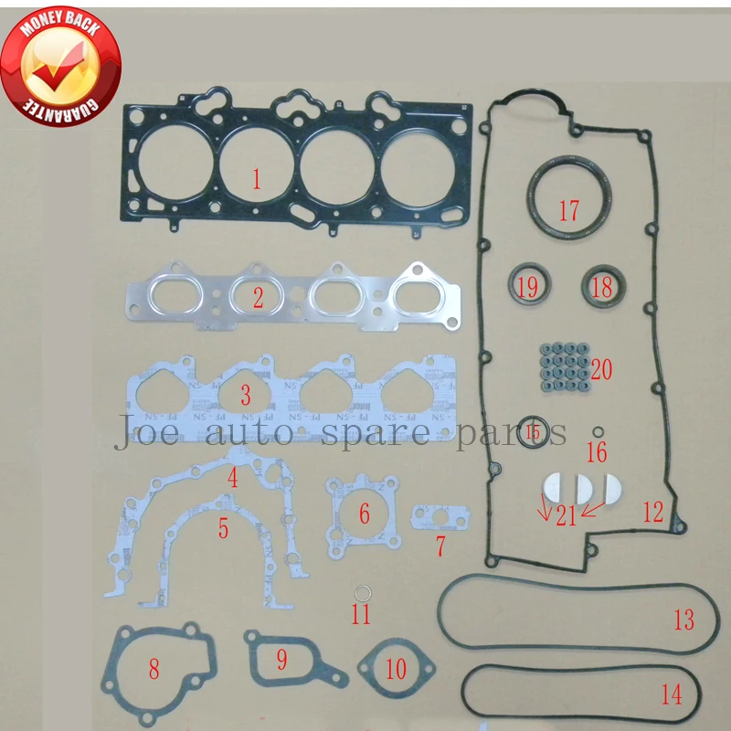 

G4JP G4GC G4JPG G4GCG Engine complete Full gasket set kit for Hyundai Trajet/Elantra/Coupe 2.0L 1.8L 20910-23C30 PFA-G012