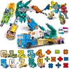 Los números mágicos creativo bloques de Montaje de bloques educativos figura de acción de transformación Robot deformación inglés Juguetes ► Foto 1/6