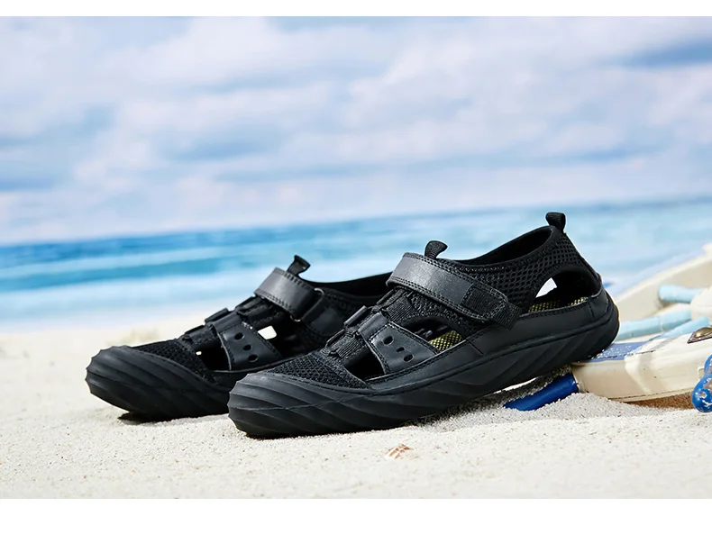 MIXIDELAI/брендовые летние мужские сандалии; дышащие пляжные сандалии из натуральной кожи; мужская повседневная обувь; удобная мужская обувь; размеры 38-44