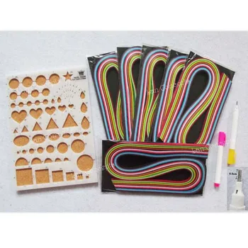 

DIY Craft Quilling Kits - 15 colors 0.5x52cm Quilling Paper 6bags, Template Board 1pc and Slotted Pen 2pcs free shipping