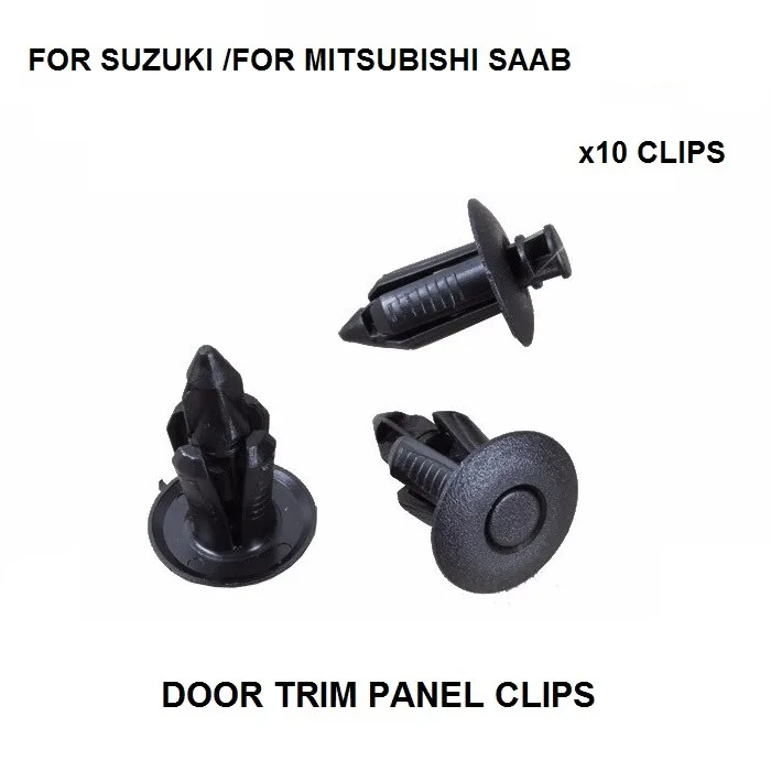 Car Styling x10 DOOR TRIM PANEL FASTENER CLIPS FOR SUZUKI MITSUBISHI