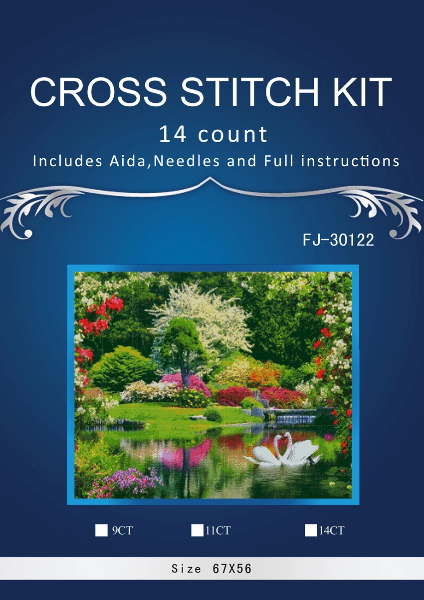 

1lovely Swans park Counted Cross Stitch Cross Stitch Set cross-stitch Kit Embroidery Needlework SIMILAR dim anchor