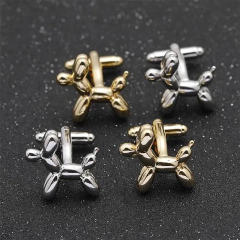 

WKOUD High-end material Gold Silver balloon dog rabbit deer cufflinks wholesale cufflinks cuff nails French shirt