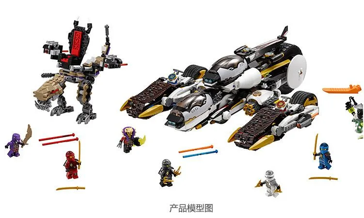 

1167Pcs Ninjagoes Ultra Stealth Raider 70595 Building Bricks Ninja Figure Toys For Children Compatible With Legoe Lele