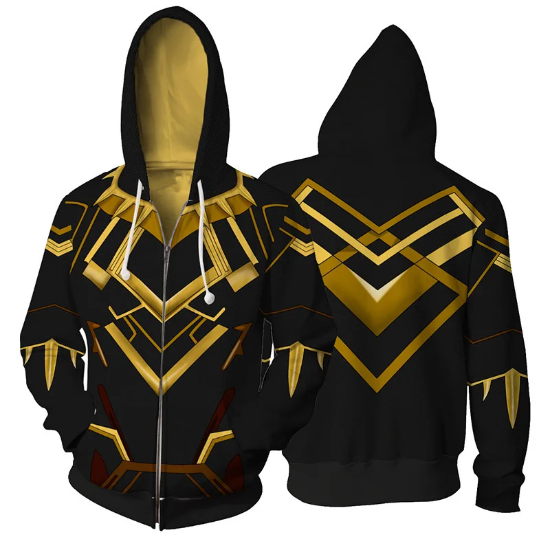 

Black Panther Sweatshirts Hoodies Cosplay Costume Men Casual Hooded Clothing Top