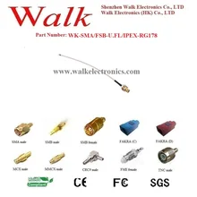 SMA типа «мама» u. fl RG178 кабель, sma разъем антенны ipex rg178 кабель, u. Антенна fl кабель, sma интерфейсный кабель