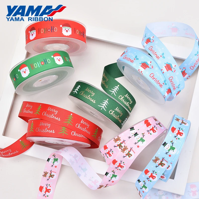 YAMA 1 дюйм 25 мм ширина Рождественская лента громля 100 ярдов для рукоделия