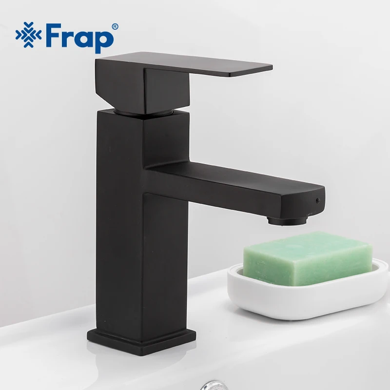 Online Frap New Square Black Bathroom Faucet Stainless Steel Basin Mixer Bathroom Accessories Tap Bathroom Sink Basin Mixer Tap Y10170