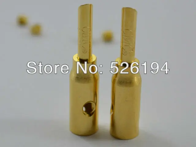 

Free shipping 4pcs CMC-0658-GF Speaker Banana Male Glod Plug for diy audio speaker cable