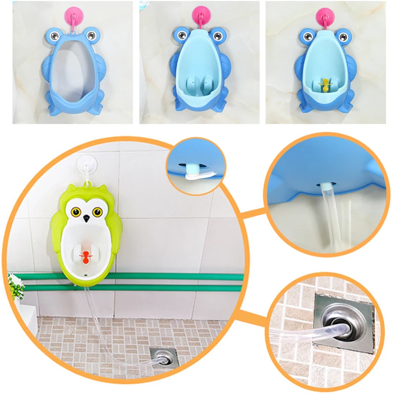 Baby Boy Potty Toilet Training Frog Children Stand Vertical Urinal Boy Pee Potty Infant Toddler Wall-Mounted Urinal for Children