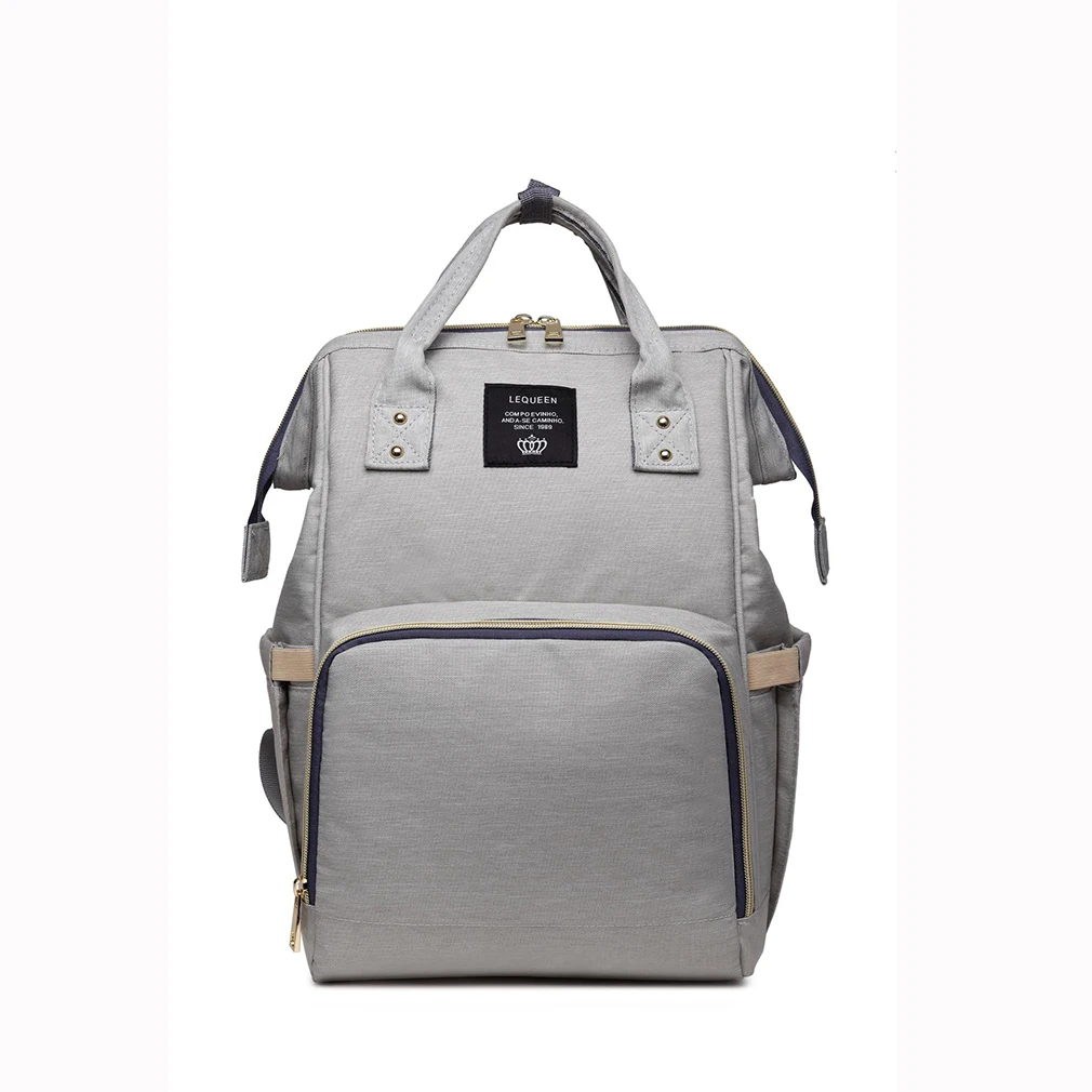 Модная брендовая вместительная детская сумка, рюкзак для путешествий, дизайнерская сумка для кормления ребенка, рюкзак для мамы, женские сумки для переноски - Цвет: light grey