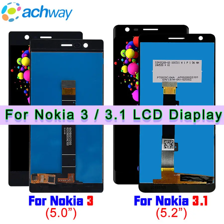5 2 &quotоригинальный Дисплей для Nokia 3 LCD TA-1038 дисплей с сенсорным экраном 1 ЖК-дисплей