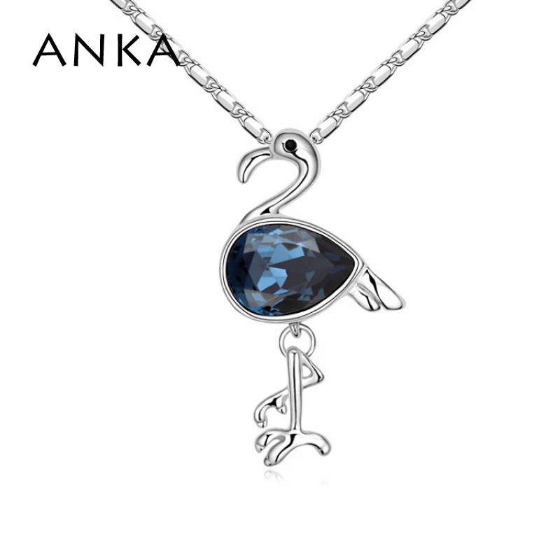 

ANKA top new flamingo crystal pendant necklace fashion trendy for women flame-colored Crystals from Austria original #103346