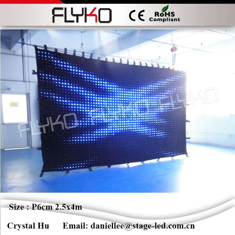 

2016 Led Video Curtain With dmx controller For Stage Backdrops