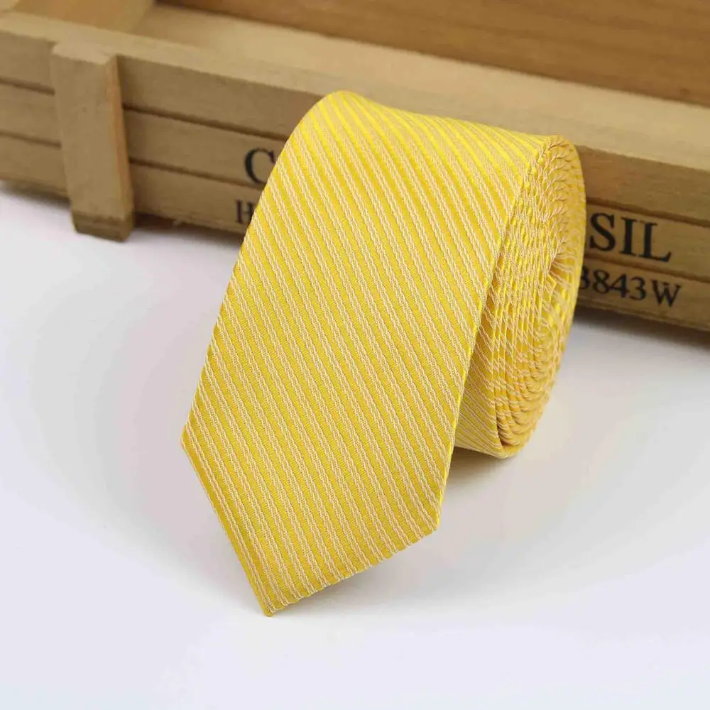 5 см мужской деловой галстук формальный Полосатый жаккардовый Свадебный узкий галстук Классический корбата галстук Gravata - Цвет: 19