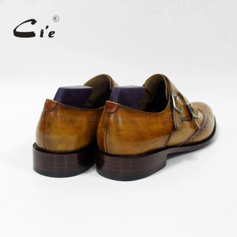 Cie Wingtips медальон ручной работы мужская обувь из телячьей кожи с двумя ремешками
