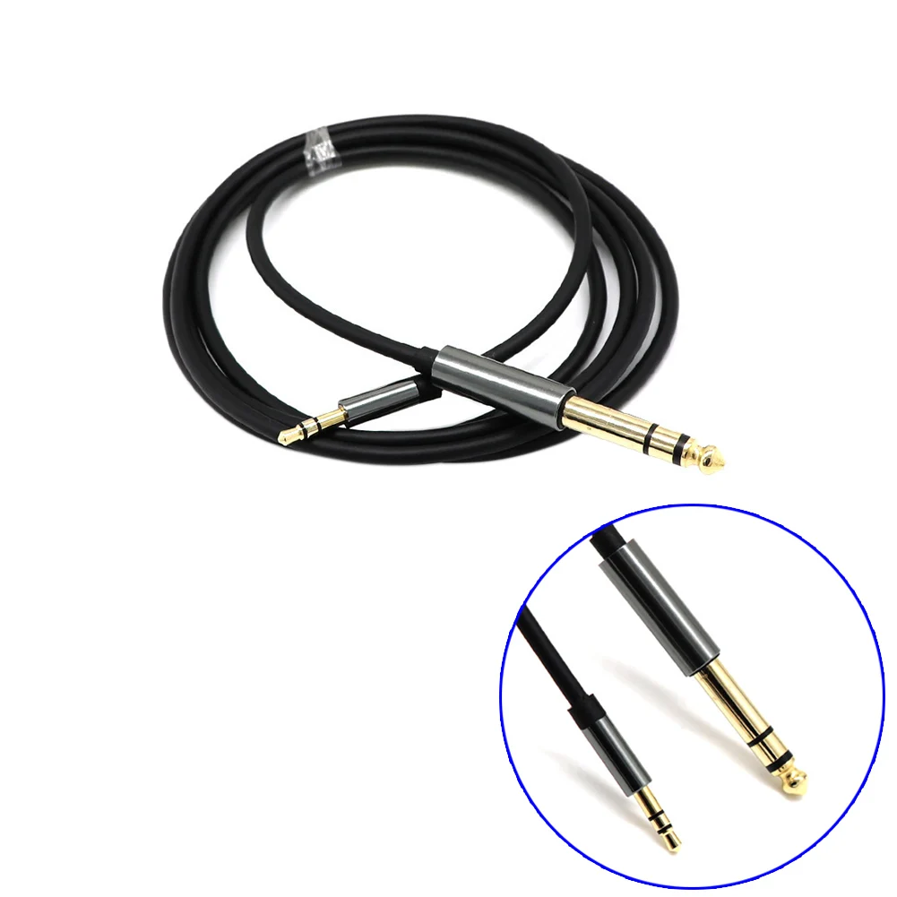 

1.5m Adapter Cable M/M 3.5mm Mini Jack Male to 6.35mm 1/4" Plug Male TRS Stereo Audio Cord GDeals
