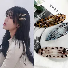 2 шт./компл., корейские женские заколки для волос с имитацией уксусной кислоты, винтажная леопардовая Геометрическая овальная застежка-лягушка, заколки для волос