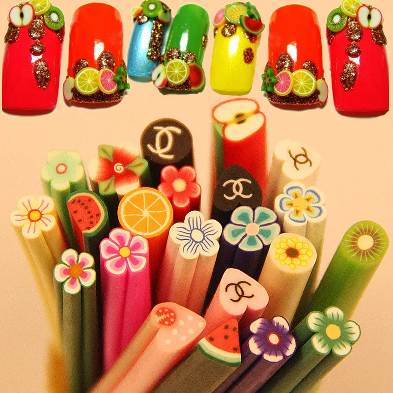 50pcs/set Soft pottery Fruit rose flower star for slime toys DIY slime Accessories Supplies Decoration kids gift toys