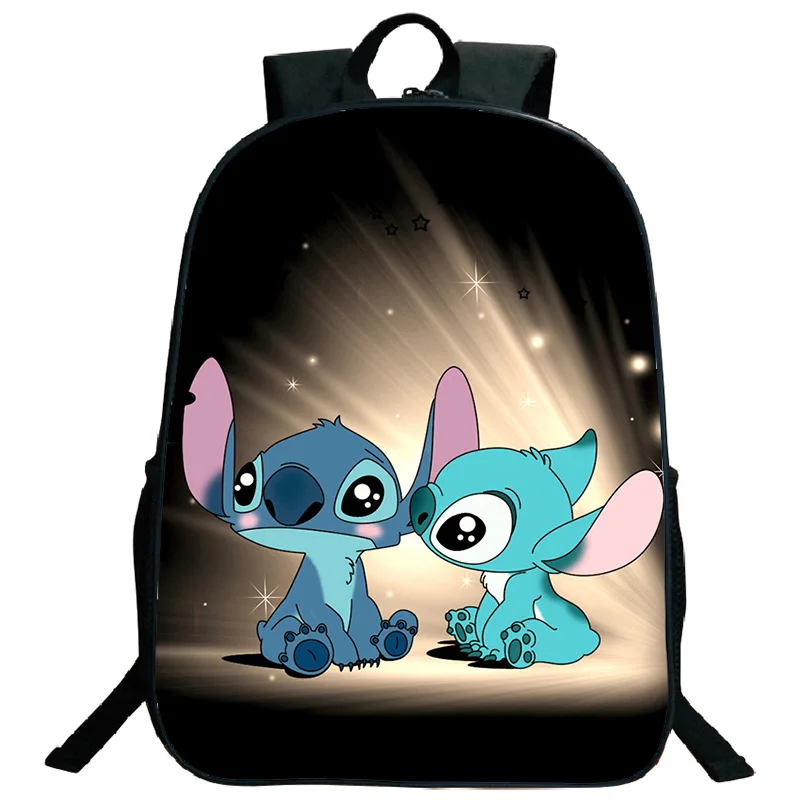 Красивый функциональный рюкзак Kawaii Stitch, школьные сумки для книг, узор, мужские и женские дорожные сумки на плечо, Mochila