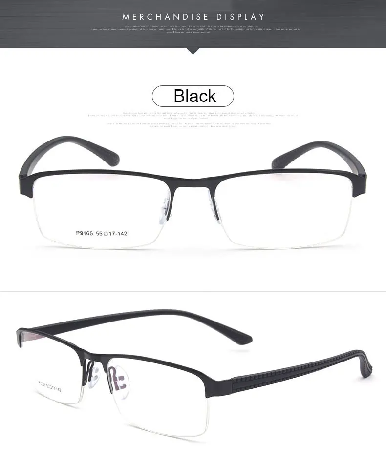 Reven Jate P9165 оптическая бизнес титановая оправа для очков для мужчин очки полуоправы очки с 4 дополнительных цветов