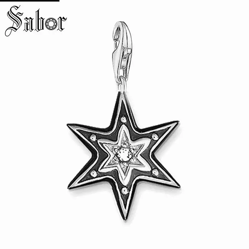 

thomas Black Star Classic Charm, gifts Jewelry For Women,2019 Gift 925 Sterling Silver Fit Bracelet charms