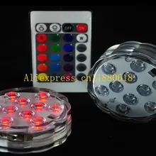 100 шт./лот Быстрая погружные свечи водостойкие RGB многоцветный основание вазы свет светодио дный 10 LED Свадебная вечеринка украшения