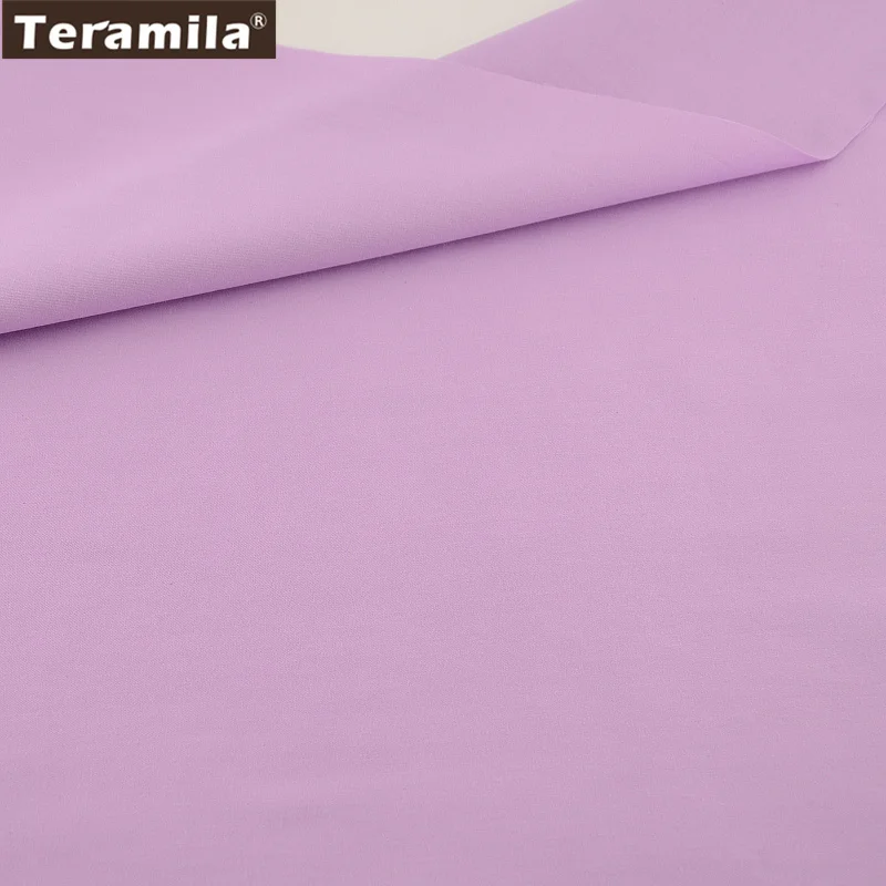 

Home Textile Material Qulting Sewing 100% Cotton Fabric Classic Solid Light Purple Color Twill Fabric Tela Decration Patchwork
