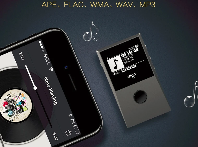 Aigo 205 Портативный HIFI Bluetooth 4,0 HD без потерь MP3 плеер запись аудио движение музыкальный плеер электронная книга FM Макс 64 ГБ