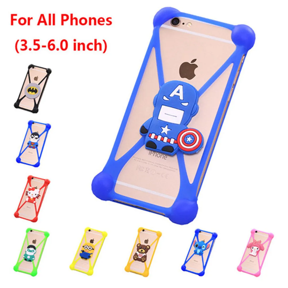 Univasal Silicone Soft Rubber Cartoon Phone Case for Samsung Galaxy Note 3 4 5 7 A3 A5 A7 A9 J5 J7 2016 Shell Protective Cover |