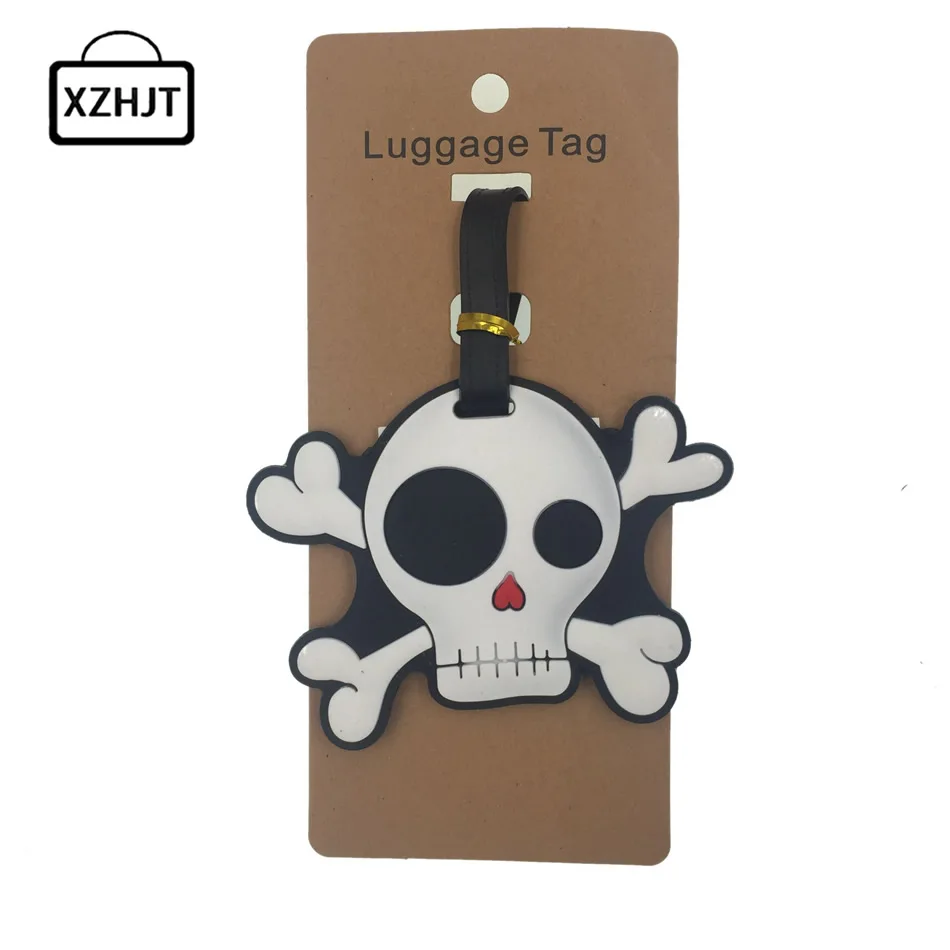 

Creative Fashion Skull Luggage Tag Travel Accessories Silica Gel Suitcase ID Addres Holder Baggage Boarding Tags Portable Label