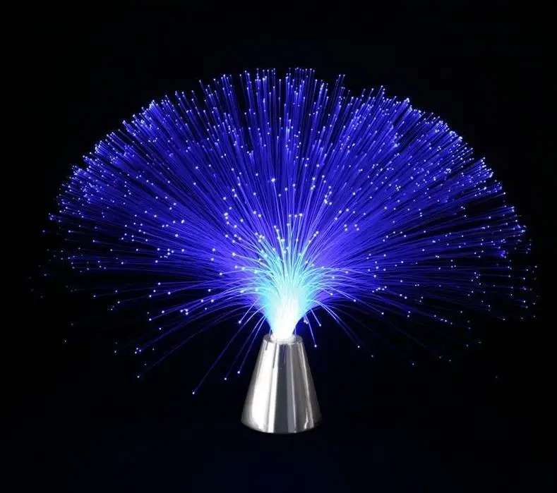Lampe LED en Fiber optique pour décoration de fête, centre de table de