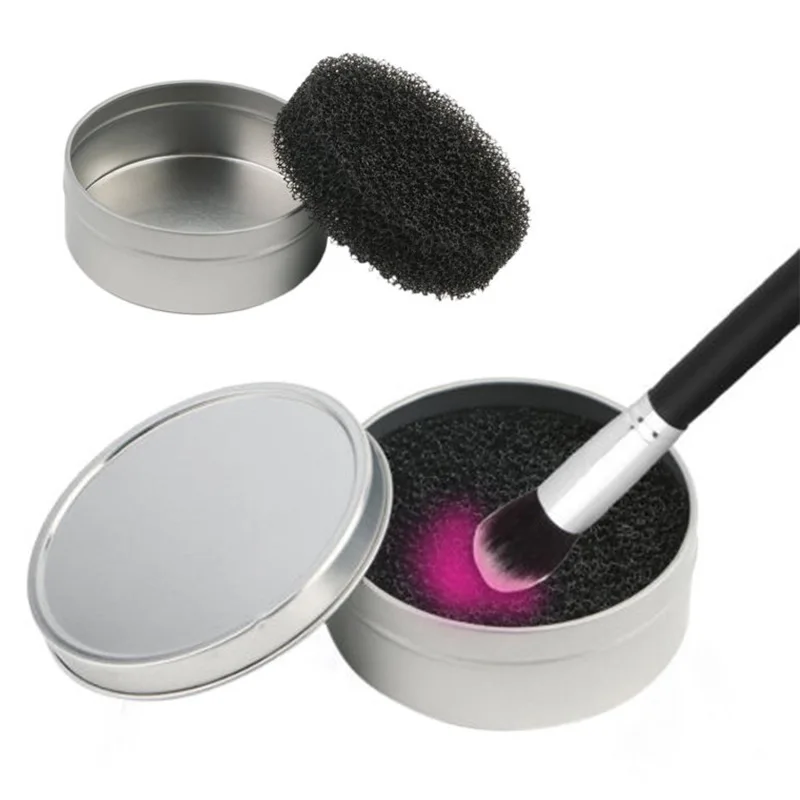 

Mayitr New Arrival Eyeshadow Blush Color Makeup Brush Sponge Cleaner Box Cosmetic Remover Tool