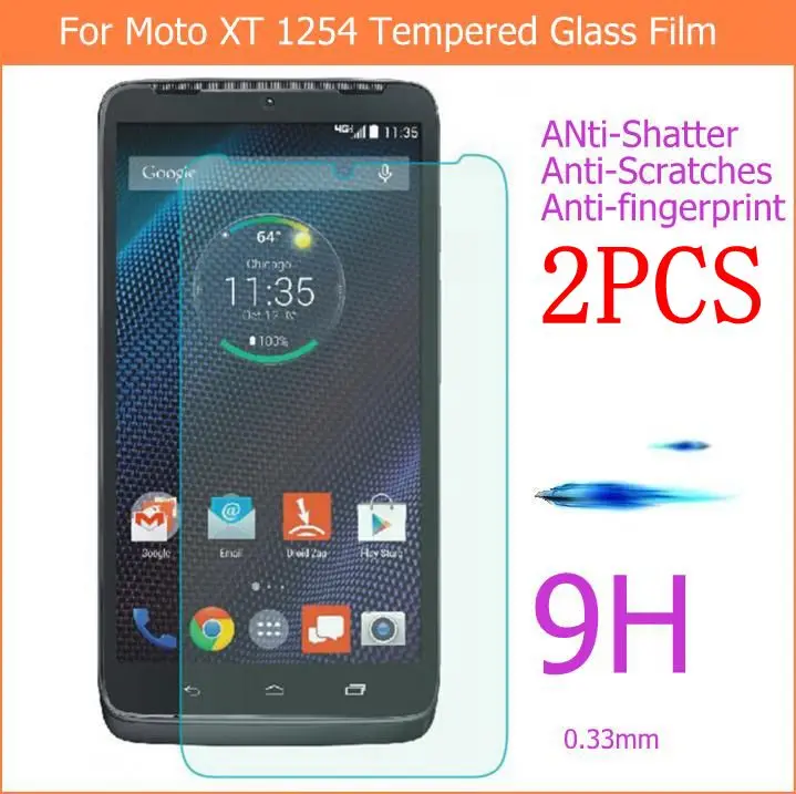 2 шт. закаленное стекло для Motorola Droid Turbo XT1254 защита экрана Защитная пленка MOTO XT1225