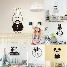 

Cartoon Style Cute Rabbit Wall Sticker Kids Livingroom Decoration Vinyl Wall Decals For Children's Room